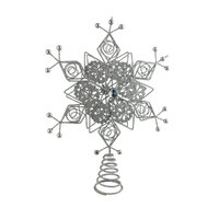 Snowflake Tree Topper Silver 34cm