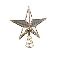 Mirror Gold 5 Point Star Tree Topper 28cm