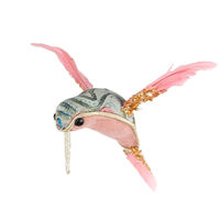 Paisley Hummingbird Hanging Pink 13cm