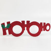 Ho Ho Ho Glasses Red 15cm