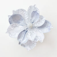 Magnolia Clip Glitter Silver 17cm