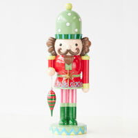 Nutcracker w. Finial Green 34cm