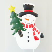 Snowman Metal Stake 56cm