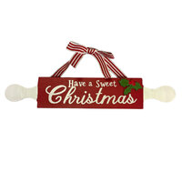 Sweet Christmas Rolling Pin Wall Decor 32cm