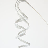 Glitter Curl Spray Silver 57cm