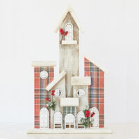 Grid Village House Tartan Red 36cm