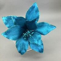 Peacock Blue Flower 50cm