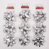 Silver Mixed Gift Bow 3pk 10cm 