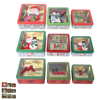 Tin Box with Clear Lid Large Set 3, 1pc 2A