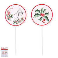 Cake Picks 12pk - Joy To The World