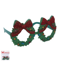 Glittered Wreath Party Glasses