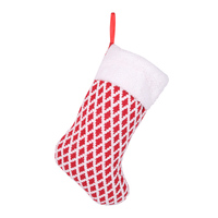 Red White Lattice Stocking