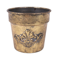 Antique Gold Metal Planter 11cm