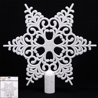 White Glitter 20cm Tree Topper