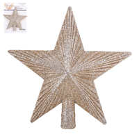 Champagne Glitter Star Tree Topper 17cm