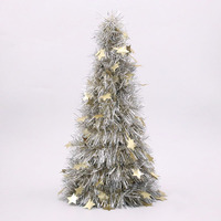 Champagne Starburst Tinsel Tree 48cm 