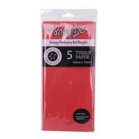 Red Tissue Wrap 5pk 50x70cm 