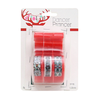 Christmas Printed Tape w.Dispenser 4mx1.2cm 3pk 