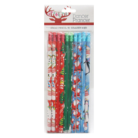 Christmas Pencil w.Coloured Eraser 10pc 