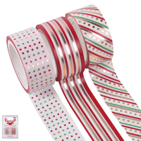 Washi Tape - Red 3 pack 3m