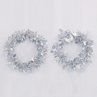 Iridescent Tinsel Wreath 1pc 2A 33cm