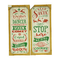 Santa Stop Here Wooden Sign 60cm