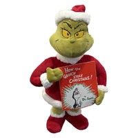 Holiday Greeter Grinch w. Book 50cm