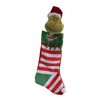 Animated Grinch Stocking 20cm