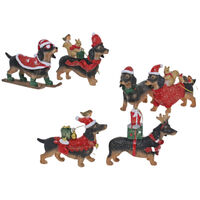 Christmas Dachshunds 6 Assorted