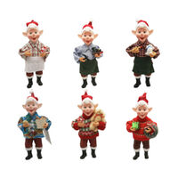 Hanging Elf Ornaments 6 Assorted 13cm