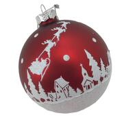 Red Forest Scene Ball Hanging 10cm