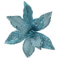 Pale Blue Poinsettia 45cm