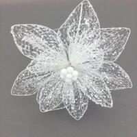 Sheer White Flower 25cm