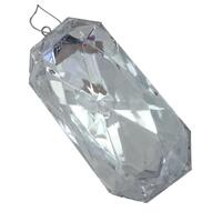 Clear Emerald Cut Ornament 14cm