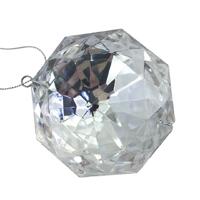 Clear Octagonal Cut Ornament 10cm