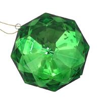 Green Octagonal Cut Ornament 10cm