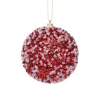 Red Crystals Bauble 8cm