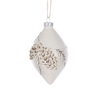 Intricate Pinecone Drop Bauble 12cm