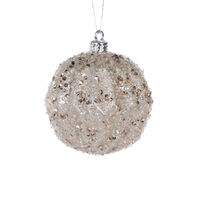 Champagne Geo Bauble 8cm