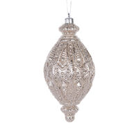 Champagne Intricate Drop Bauble 16cm