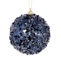 Midnight Blue Sprinkles Bauble 10cm