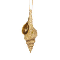 Gold Conch Shell Ornament 9cm