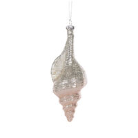 Metallic Conch with Pearls Hanging 19cm
