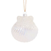 Glass Cockle Ornament 9cm