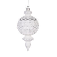 White and Silver Aztec Finial 16cm