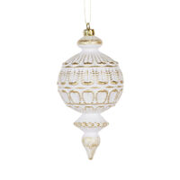 White and Gold Aztec Finial 16cm