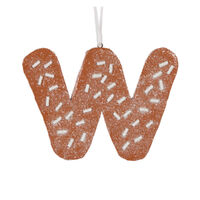 Gingerbread Alphabet - Letter W 12cm