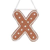 Gingerbread Alphabet - Letter X 12cm