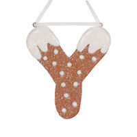 Gingerbread Alphabet - Letter Y 12cm