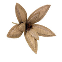 Natural Hessian Poinsettia Flower